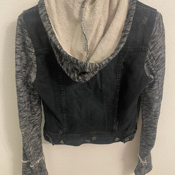 Free People Denim Sweatshirt Jacket - Picture 3 of 4